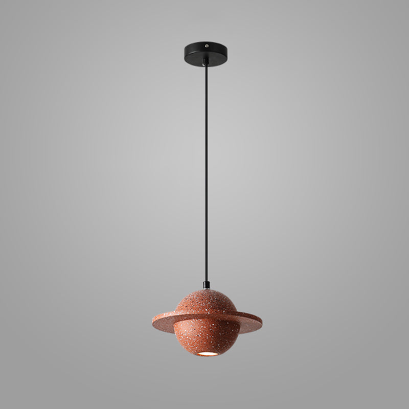 Accesorios de iluminación de colgante esférico de estilo minimalista moderno Cemento 1 luces de techo colgantes de luz para dormitorio