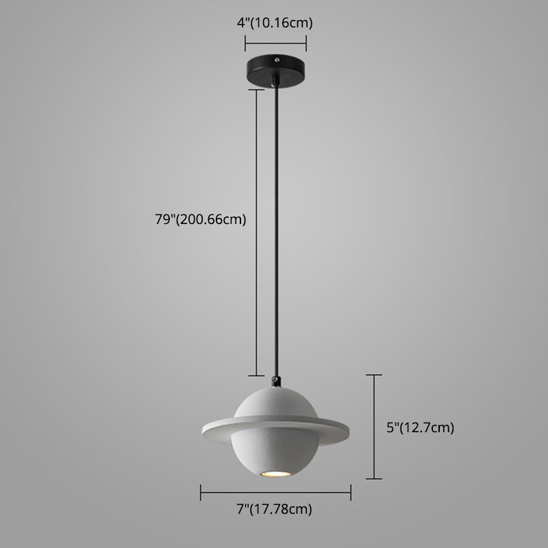 Moderne minimalistische kugelförmige Anhänger -Beleuchtungskörper Zement 1 hängende Deckenlichter für Schlafzimmer