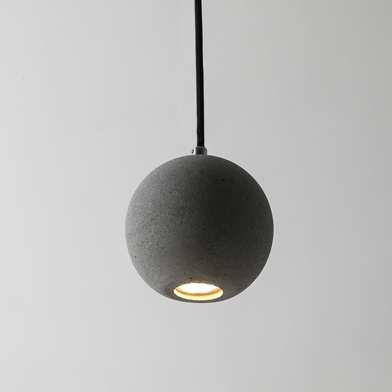 Accesorios de iluminación de colgante esférico de estilo minimalista moderno Cemento 1 luces de techo colgantes de luz para dormitorio