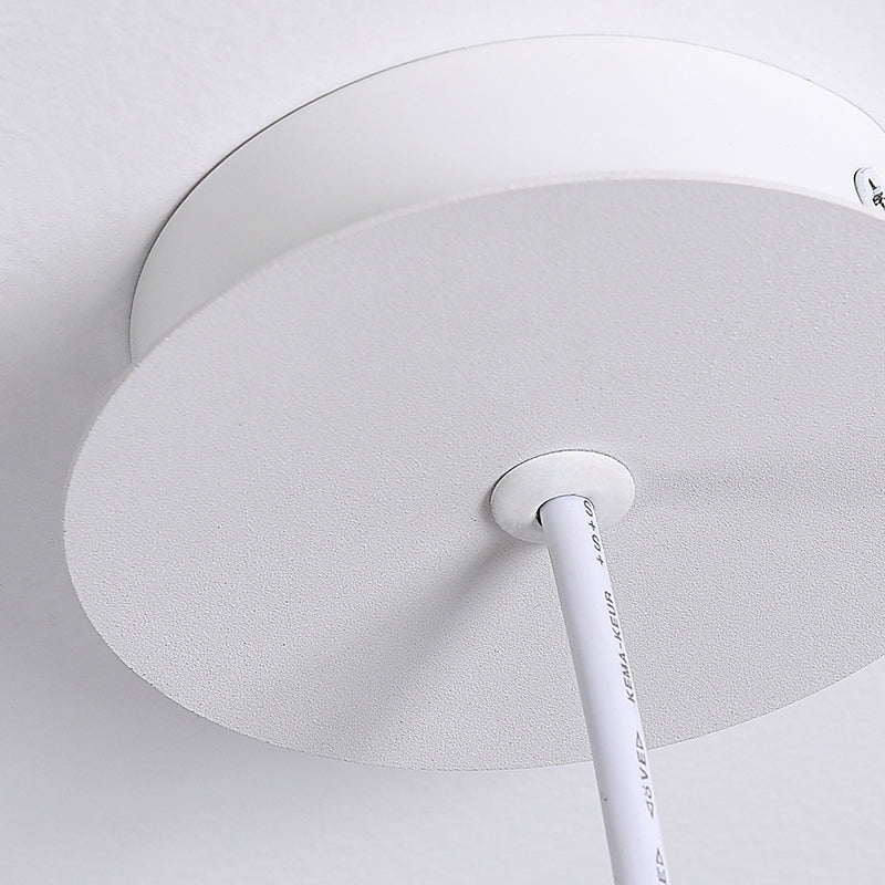 Flying Saucer Bedside Suspension Light Metallic 1 Bulb Minimalist LED Pendant Lamp