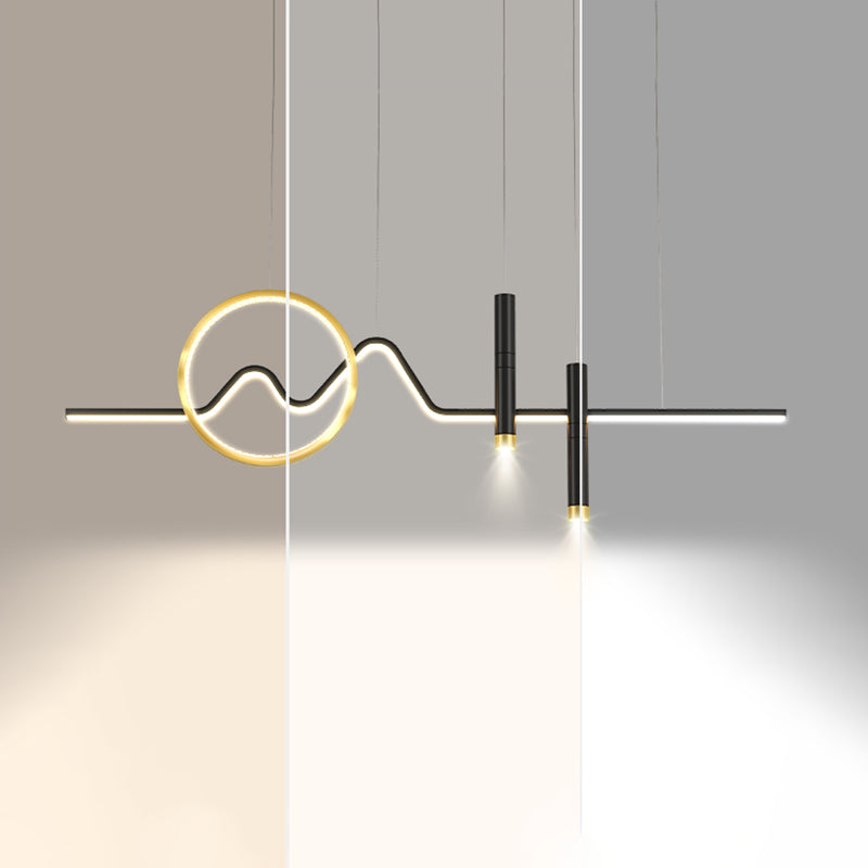 Luce a ciondolo dell'isola a led in ferro battuto nella moderna luce del soffitto acrilico in stile creativo per sala da pranzo