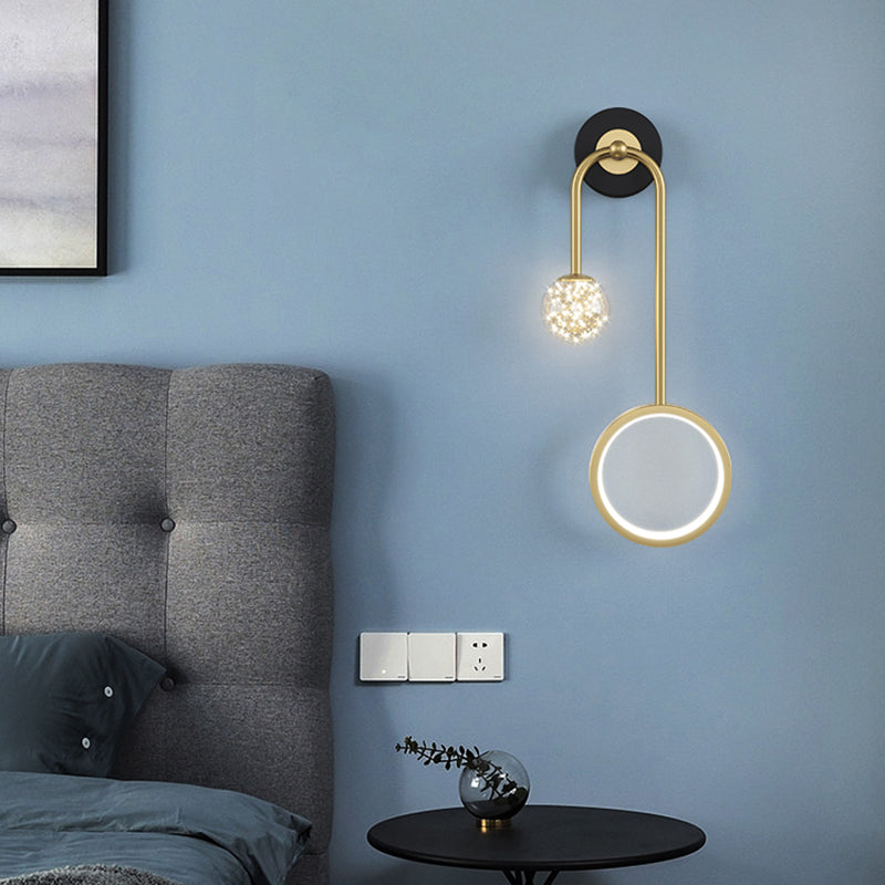 Minimaliste moderne SPHICAL MUR MUR MURD LIGHT ARRICHE 2 LIGNES ÉCLAINEMENT DE MURS ÉCLAINE POUR LA CHAMBRE