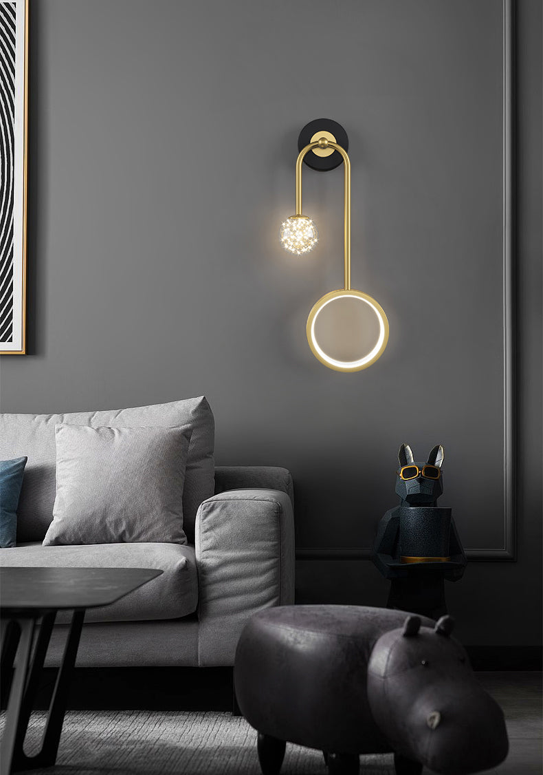 Minimaliste moderne SPHICAL MUR MUR MURD LIGHT ARRICHE 2 LIGNES ÉCLAINEMENT DE MURS ÉCLAINE POUR LA CHAMBRE