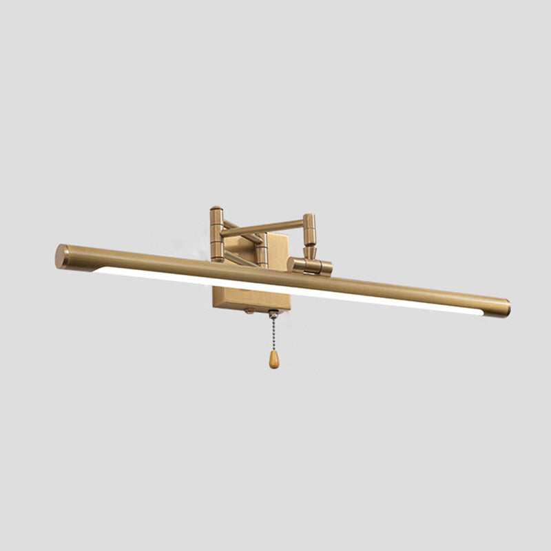 Modern Minimalist Style Cylindrical Wall Mounted Vanity Lights Copper Vanity Lighting for Bathroom