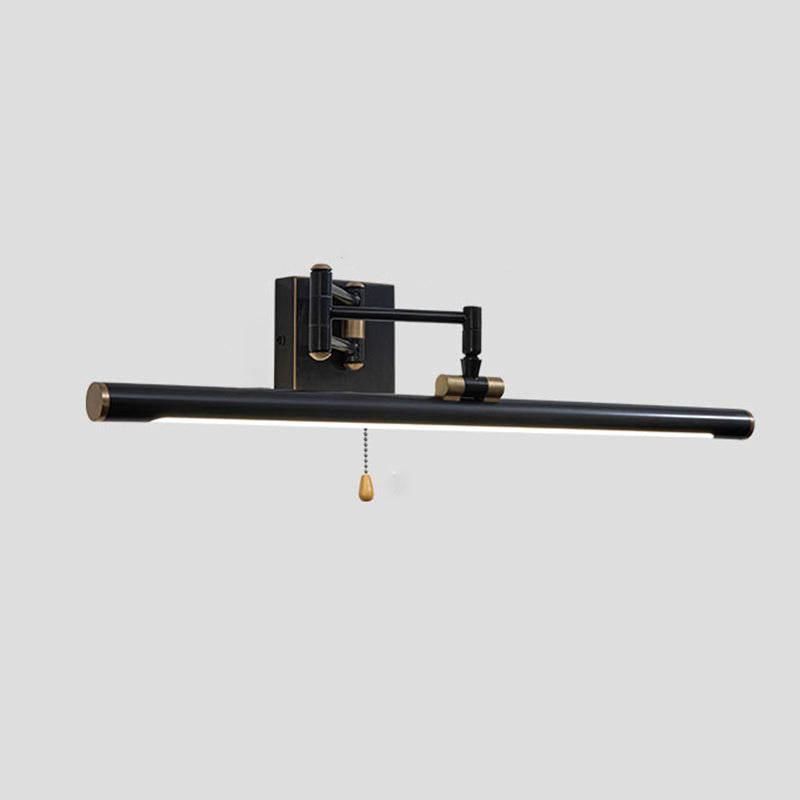 Modern Minimalist Style Cylindrical Wall Mounted Vanity Lights Copper Vanity Lighting for Bathroom