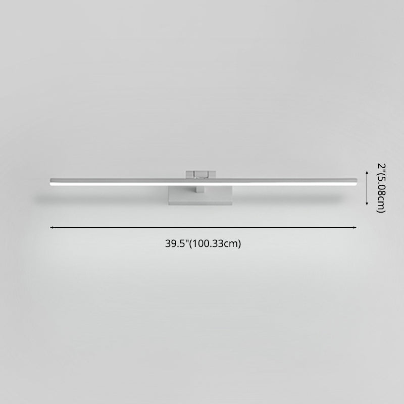 Moderno stile minimalista a parete lineare a parete vanità luci in alluminio sconde murale per bagno per bagno