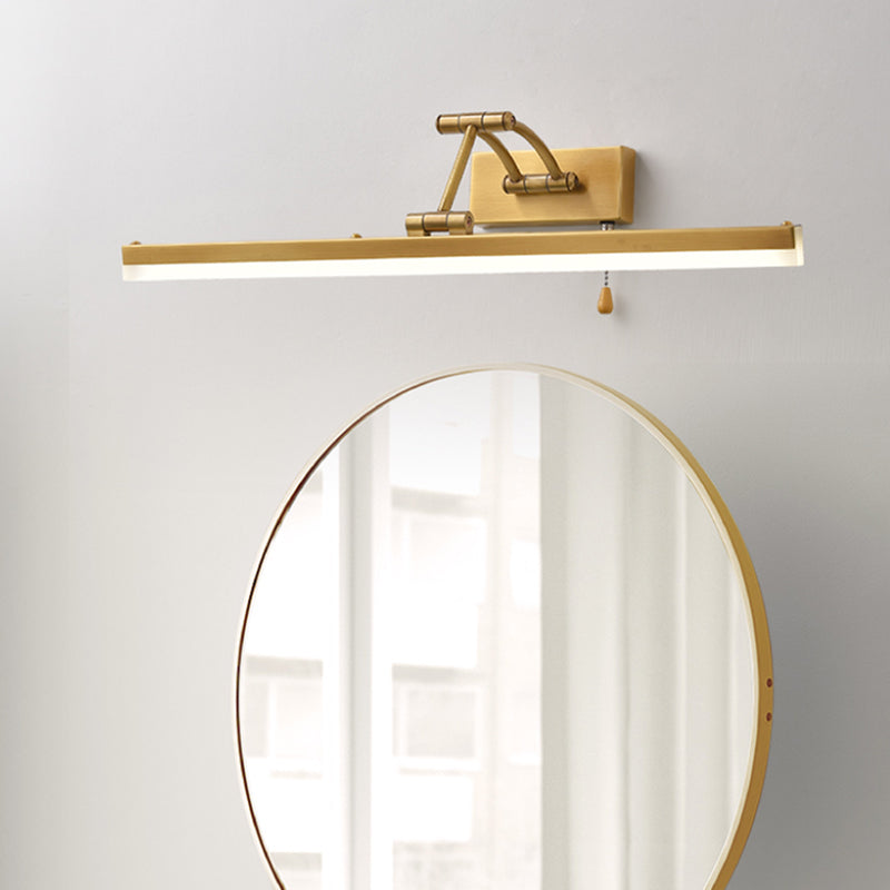 Éclairage de vanité murale droite du milieu du siècle Idées d'éclairage mural clair pour salle de bain