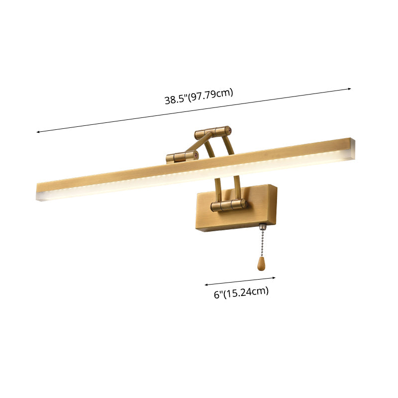 Éclairage de vanité murale droite du milieu du siècle Idées d'éclairage mural clair pour salle de bain