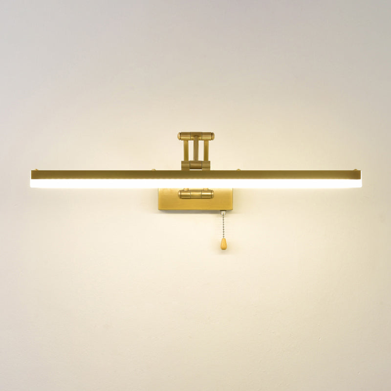 Éclairage de vanité murale droite du milieu du siècle Idées d'éclairage mural clair pour salle de bain