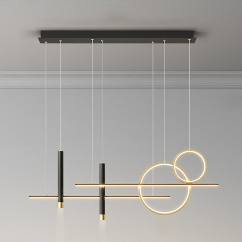 Wrought Iron LED Island Pendant Light in Modern Creative Style Silica Gel Ceiling Light for Dining Room