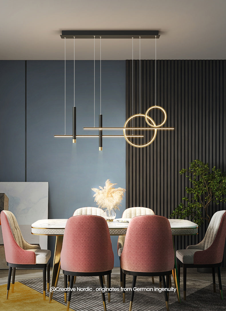 Wrought Iron LED Island Pendant Light in Modern Creative Style Silica Gel Ceiling Light for Dining Room