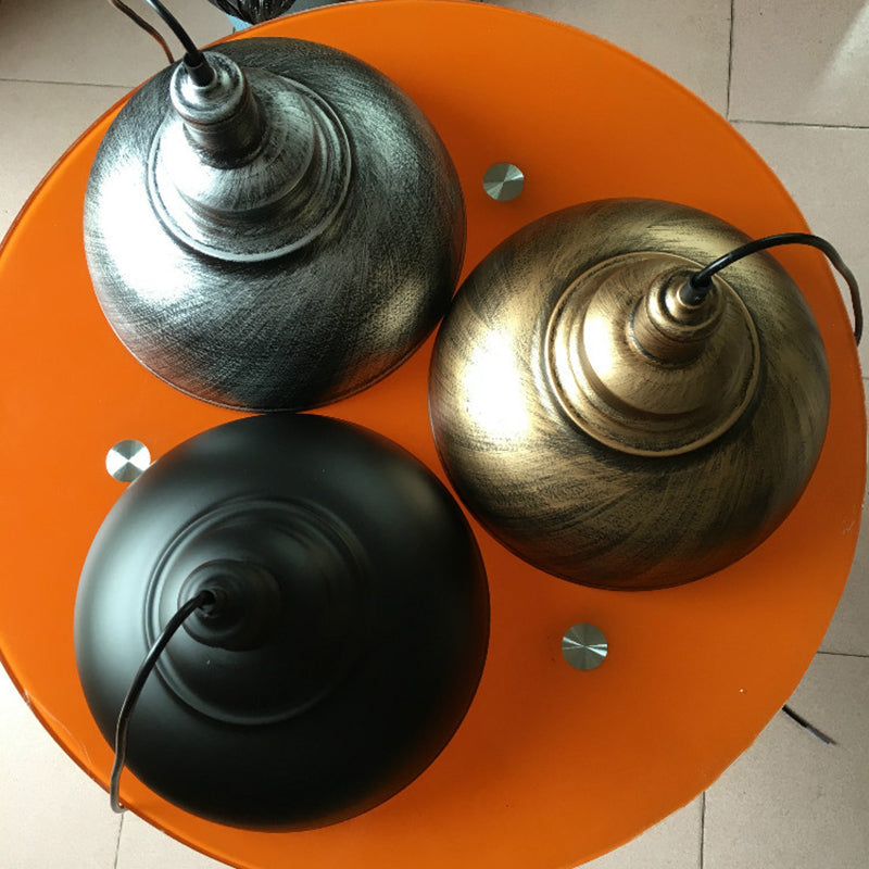 1 Light Dome Light Light Metal Industrial Metal Light con cordón colgante para restaurante