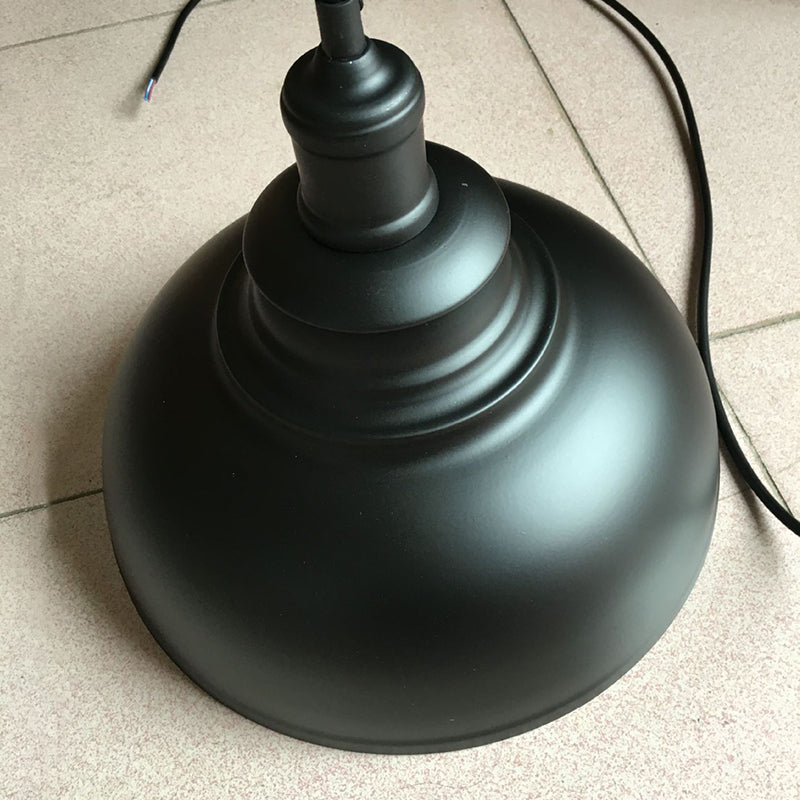 1 Light Dome Light Light Metal Industrial Metal Light con cordón colgante para restaurante