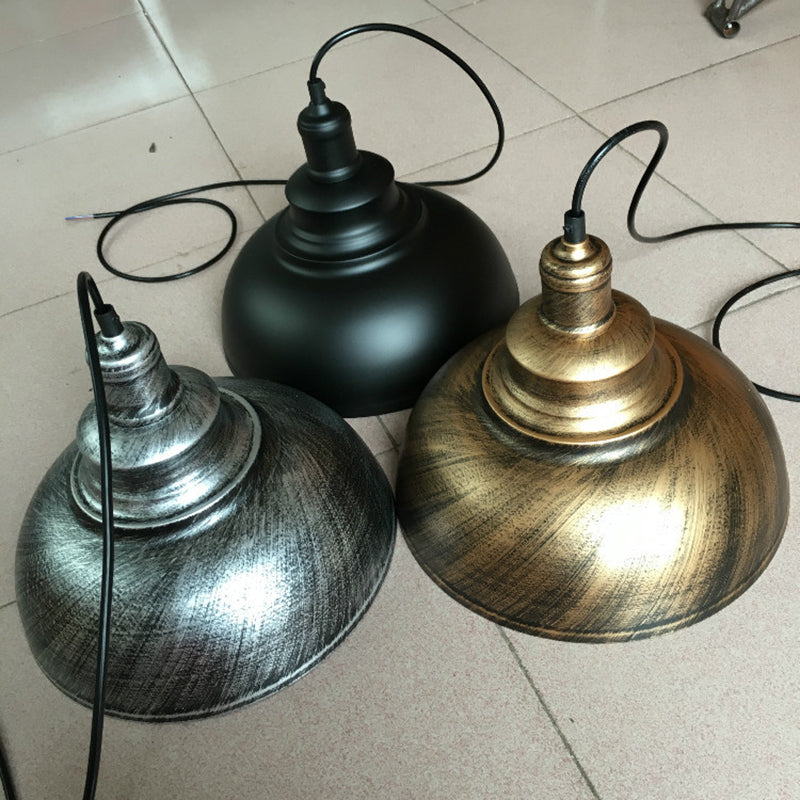1 Light Dome Light Light Metal Industrial Metal Light con cordón colgante para restaurante