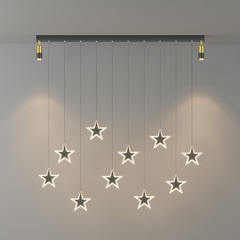 Sala da pranzo acrilica modernista modernista modernista modernista a Luce Acrilica LED LED LED sull'isola