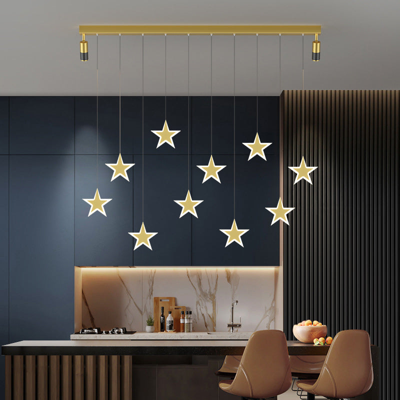 Sala da pranzo acrilica modernista modernista modernista modernista a Luce Acrilica LED LED LED sull'isola