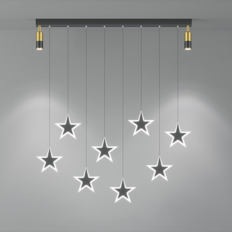 Sala da pranzo acrilica modernista modernista modernista modernista a Luce Acrilica LED LED LED sull'isola