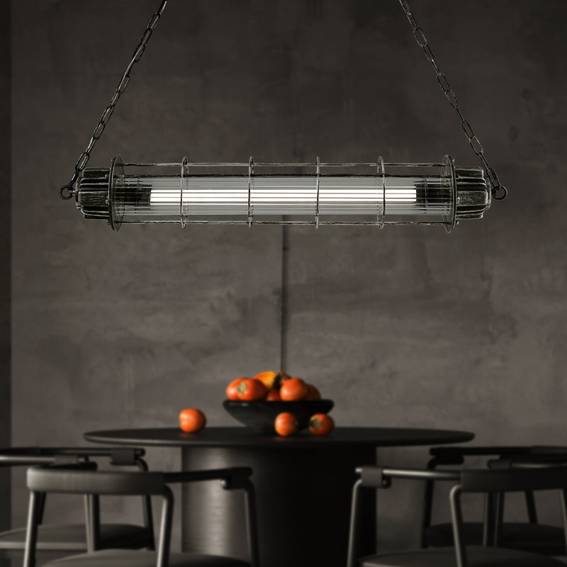 Industrial Pendant Light Metal Frame Light Room Foyer Light