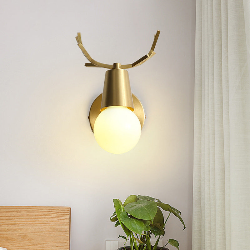 Volledige koper geweien mini wandlamp