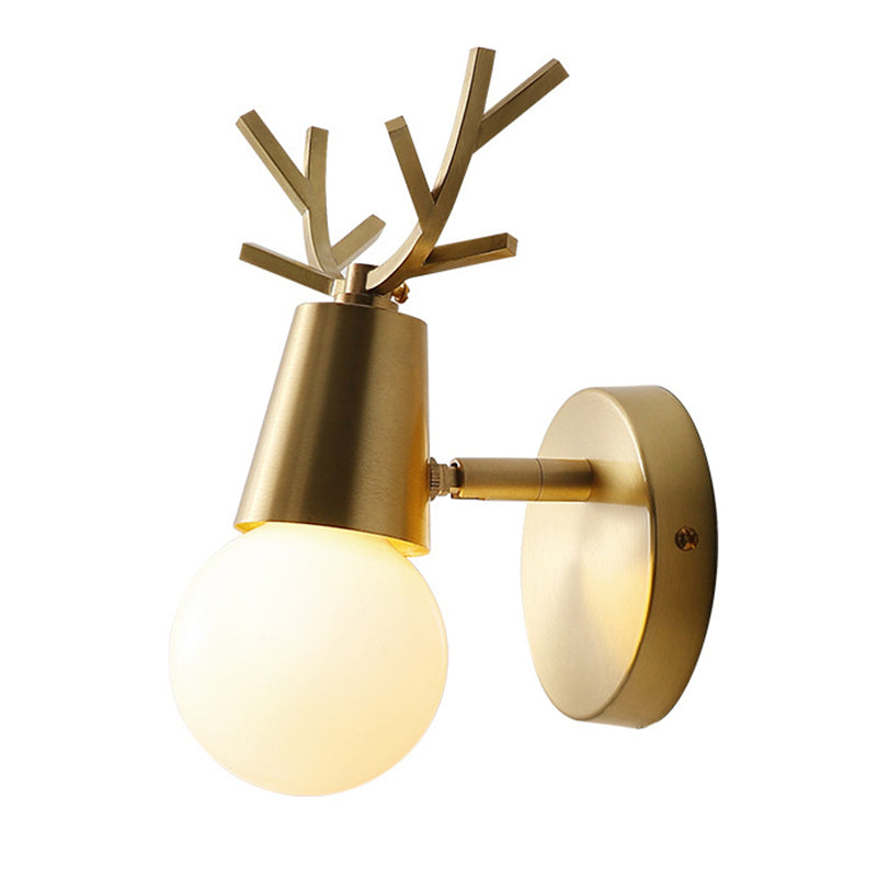 Volledige koper geweien mini wandlamp