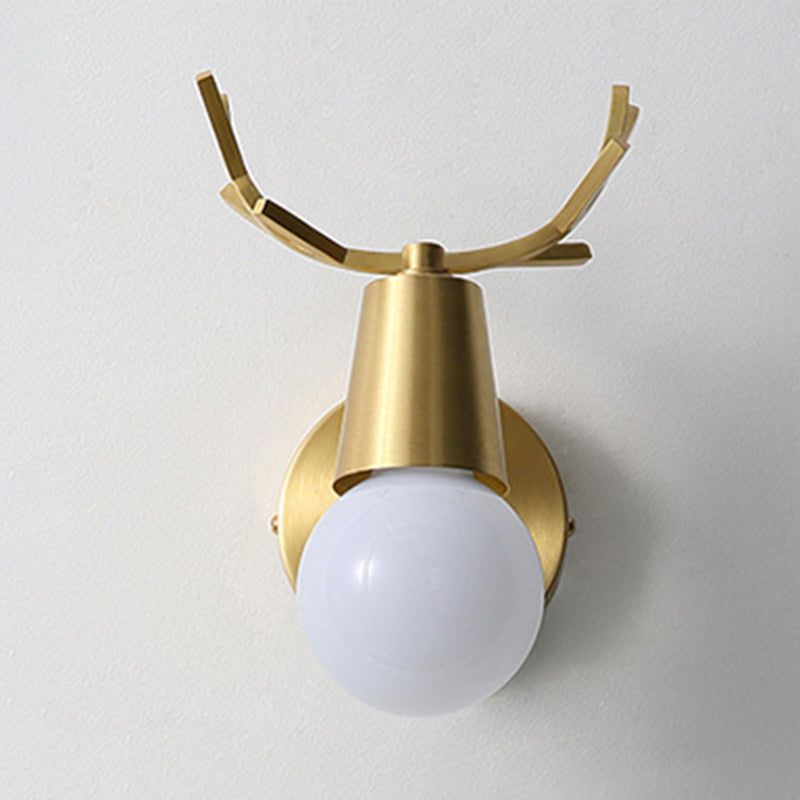 Volledige koper geweien mini wandlamp