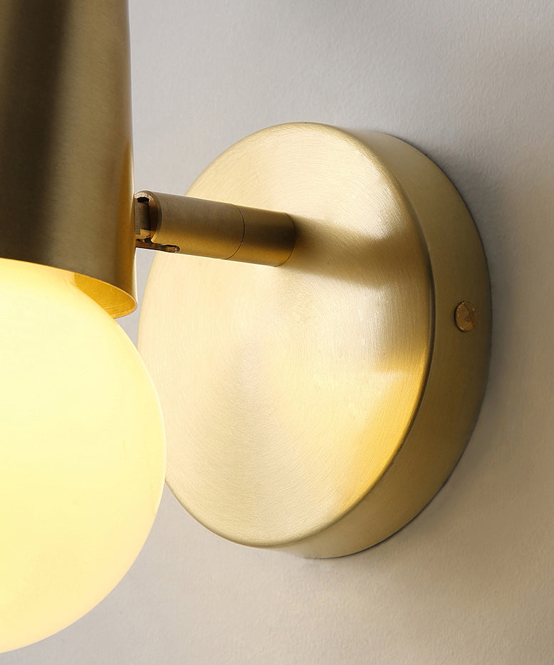 Volledige koper geweien mini wandlamp