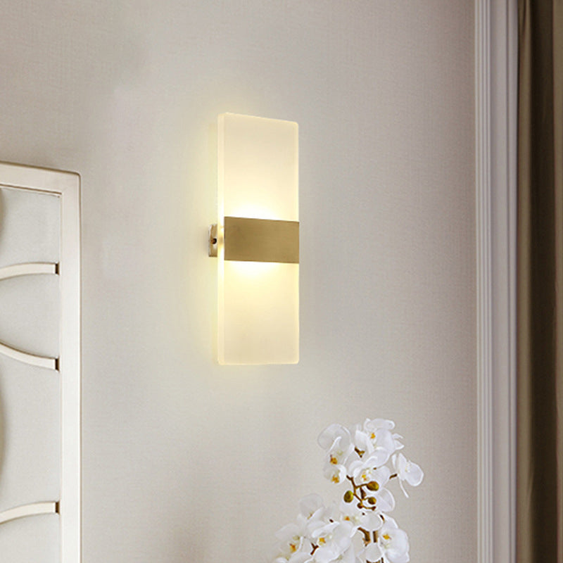 Modernism Simplicity Geometry Wall Lamp Creative Brass Staircase Corridor Lighting Sconce in Gold