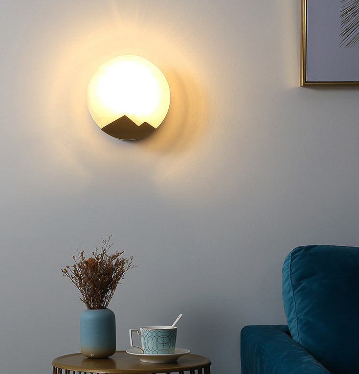 Modernism Simplicity Geometry Wall Lamp Creative Brass Staircase Corridor Lighting Sconce in Gold