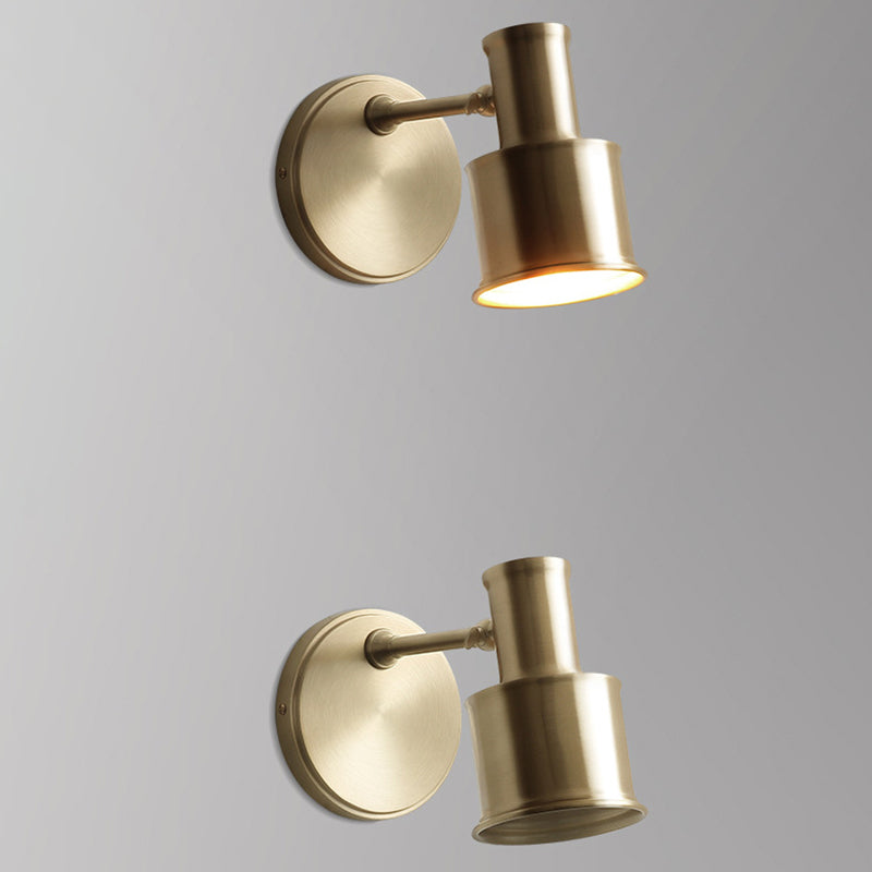 1-Light Simplicity Brass Wall Sconce Angle Adjustable Design Postmodern Style Wall Mount Light for Bedroom
