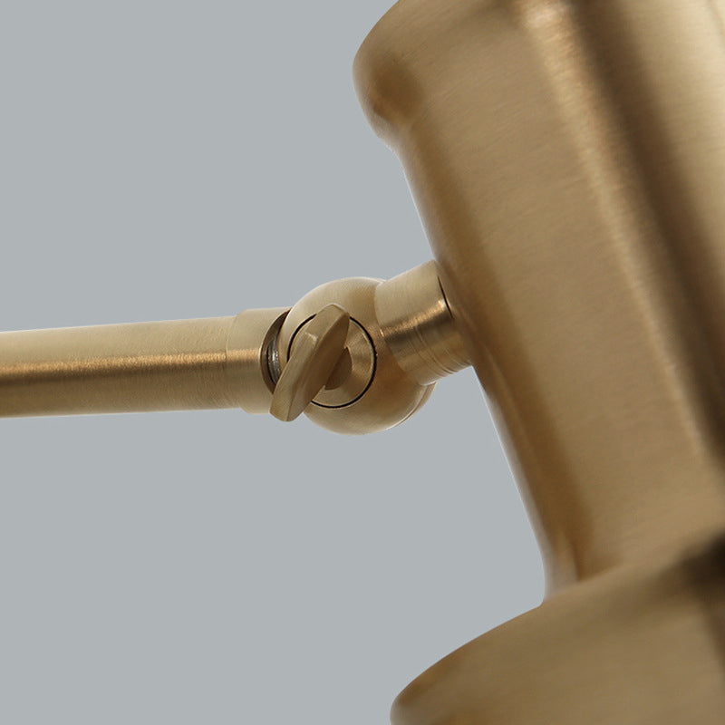 1-Light Simplicity Brass Wall Sconce Angle Adjustable Design Postmodern Style Wall Mount Light for Bedroom