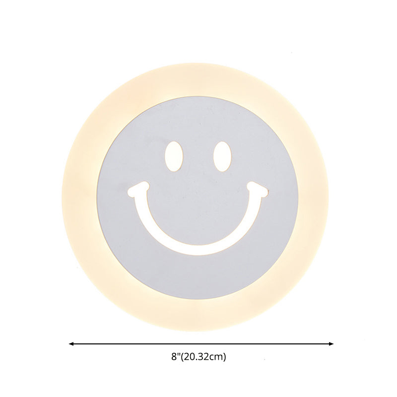 Smile Face Acrylique Mur Gasque Éclairage Simplicité LED LED BLANC MUR ÉCLAIRAGE