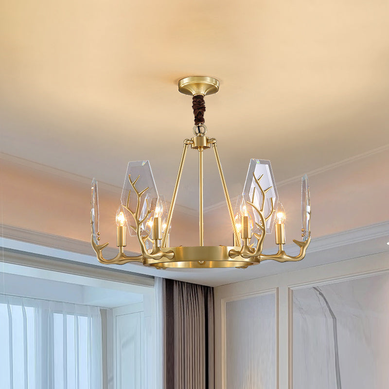 Deer Antler Metal Chandelier Light Fixture Vintage Living Room Chandelier Pendant Light