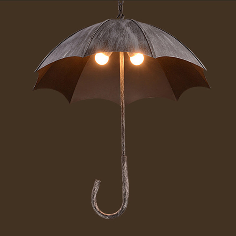 Umbrella Metal Hanging Chandelier Lamp Art Deco Bar Ceiling Pendant Chandelier