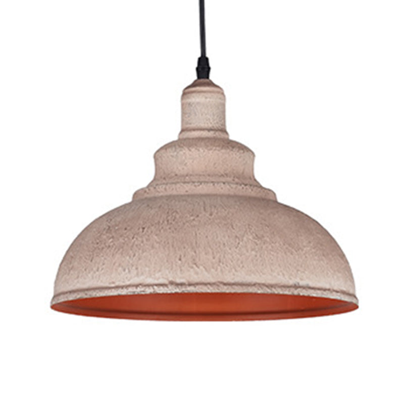 11.8" Wide Dome Hanging Lamp Vintage Industry Style Metal Pendant Light for Bedroom Living Room