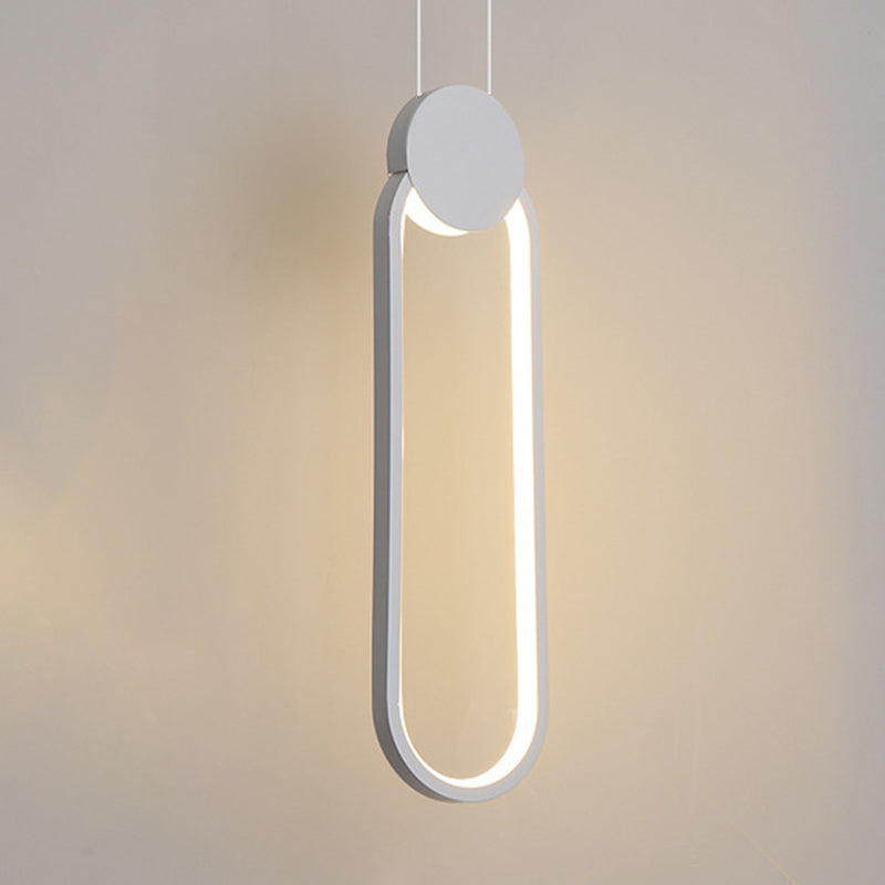 LED Slaapkamer Hanglamp Lichte armatuur eenvoud plafond hanger licht met geometrische metalen schaduw