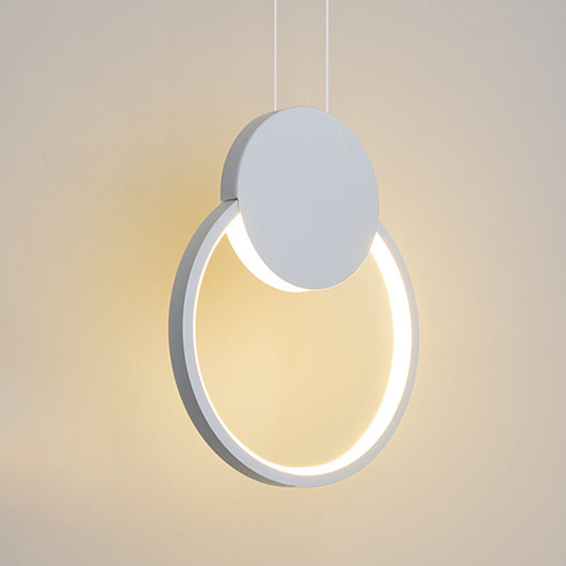 LED Slaapkamer Hanglamp Lichte armatuur eenvoud plafond hanger licht met geometrische metalen schaduw