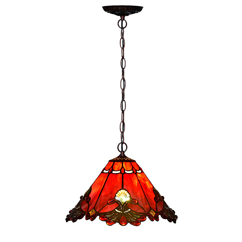 Tiffany Style Conical suspendu plafonnier Lil d'éclairage en suspension