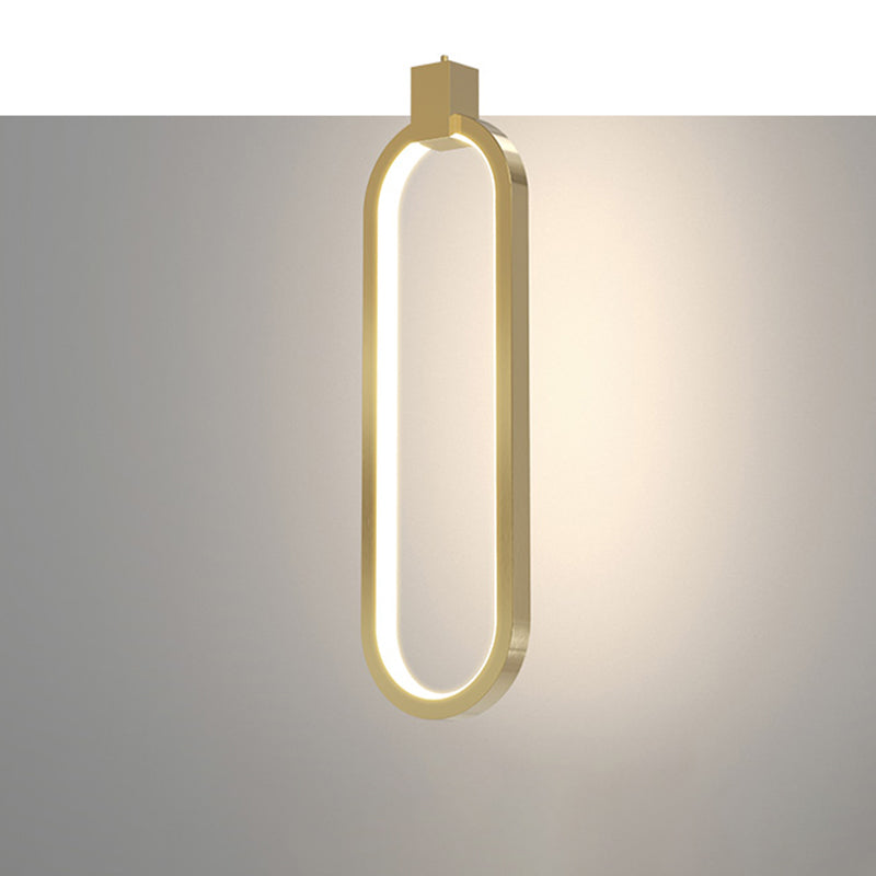 Camera da letto geometrica a sospensione a sospensione Luce in metallo LED minimalista Afferma del soffitto in oro