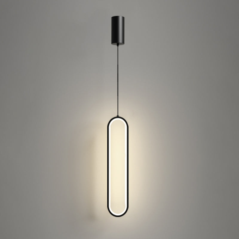 Modern Creative LED Hanging Lamp Aluminium Linear Pendant Light with Acrylic Shade