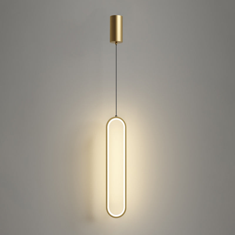 Modern Creative LED Hanging Lamp Aluminium Linear Pendant Light with Acrylic Shade