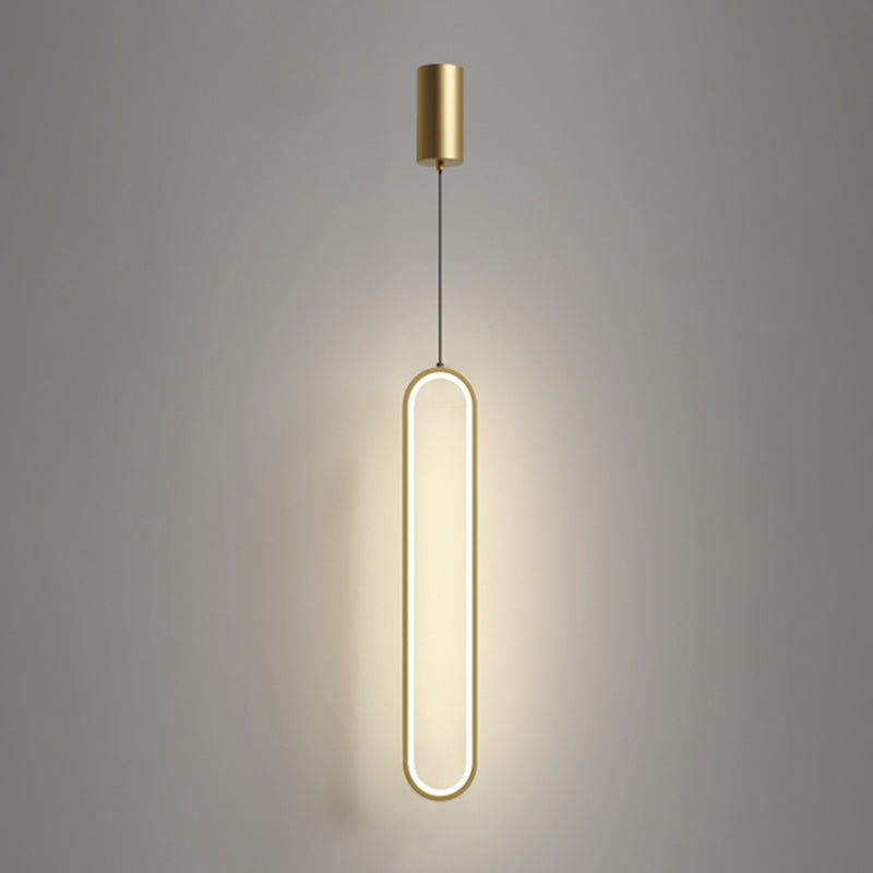 Modern Creative LED Hanging Lamp Aluminium Linear Pendant Light with Acrylic Shade