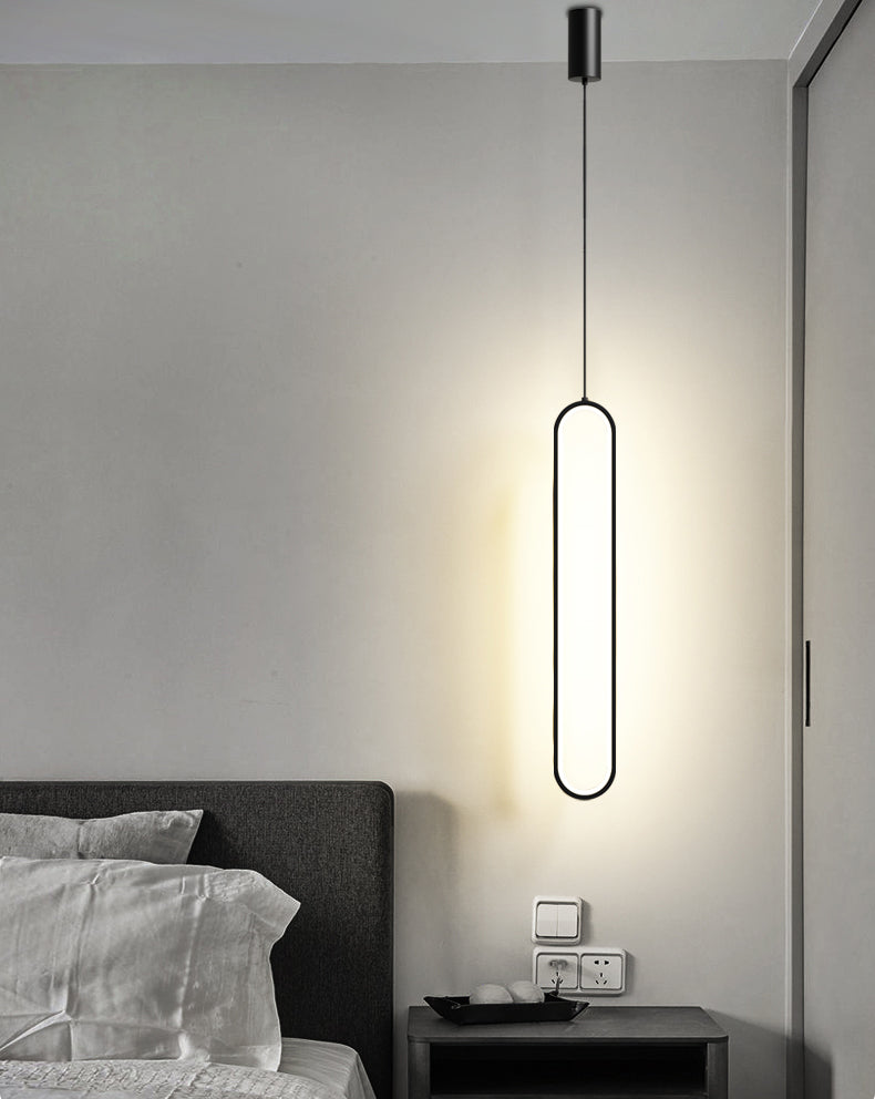Modern Creative LED Hanging Lamp Aluminium Linear Pendant Light with Acrylic Shade