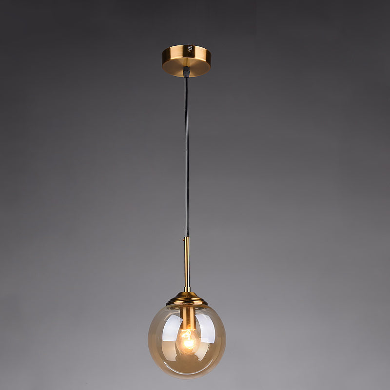 1 leichte Globus Hanging Deckenlichter Industrial Style Glass Anhänger Leuchten für das Restaurant