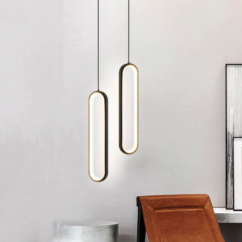 Koper LED lineair hanglampje in moderne luxe stijl acrylhangende lamp voor binnenruimtes
