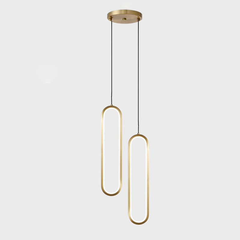 Koper LED lineair hanglampje in moderne luxe stijl acrylhangende lamp voor binnenruimtes