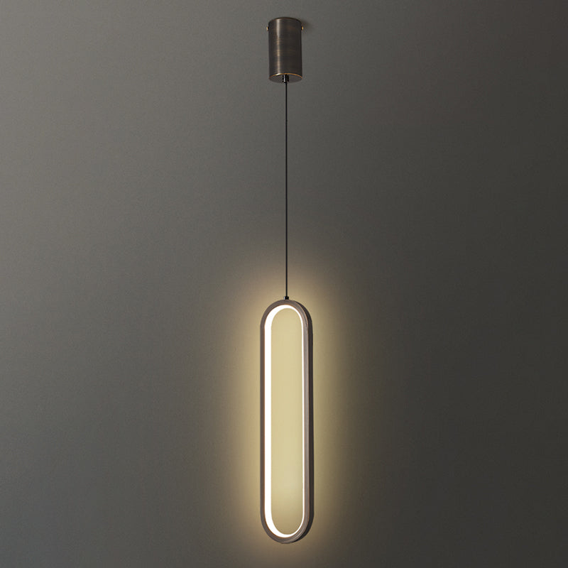 Koper LED lineair hanglampje in moderne luxe stijl acrylhangende lamp voor binnenruimtes