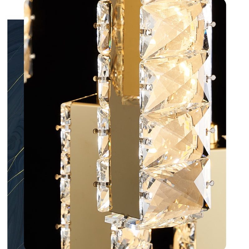 Lineaire hangende verlichtingsarmaturen Moderne eenvoudige K9 Crystal Plafond Pendant voor restaurant