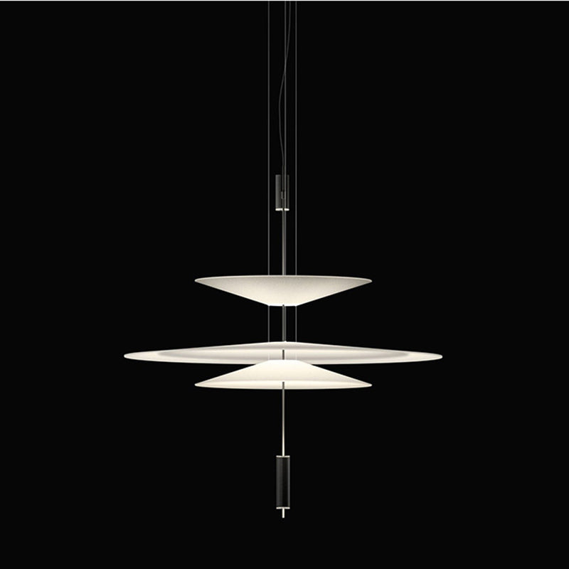 Postmodern Layered Hanging Lamp Fixture Metallic Dining Room Suspension Pendant Light