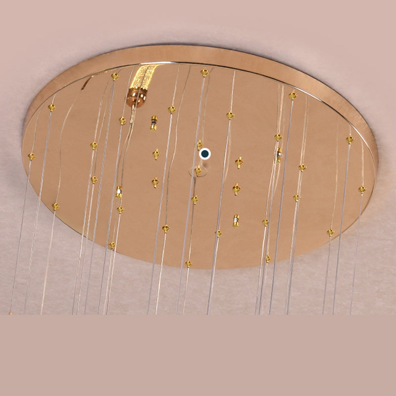 Column Hanging Light Fixtures Post-Modern Crystal Ceiling Pendant for Living Room