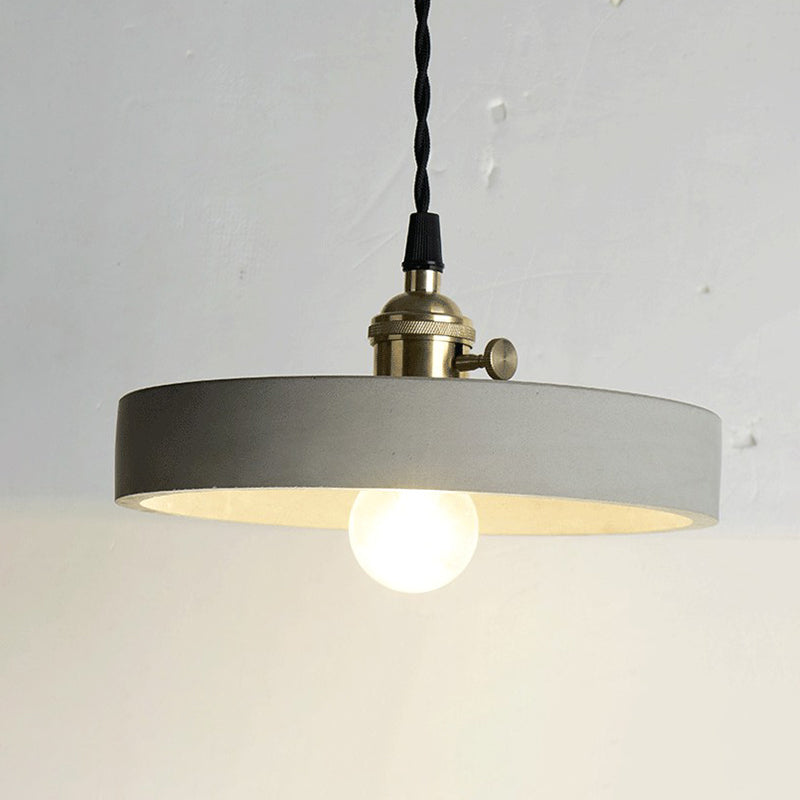 Estilo contemporáneo Cemento creativo Luz de luz geométrica Lámpara colgante de 1 luce para dormitorio